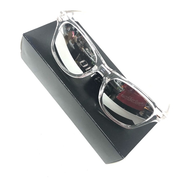 Clear Frame Sunglasses with Silver Lenses - Picture 2 of 3